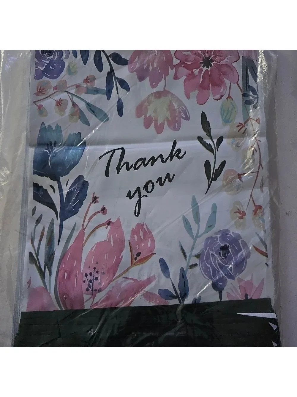 10x13 floral thank you poly mailer quantity of ten